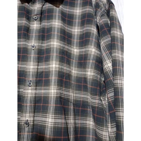 Mutual Weave Shirt Men's 3xl Tall Navy Tan Button Front Long Sleeve - Picture 4 of 8